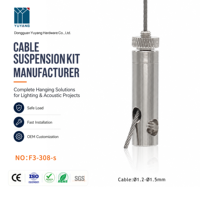 Pince à câble réglable M6 à filetage femelle moleté avec sortie latérale pour suspension d'éclairage Fabricant OEM ODM