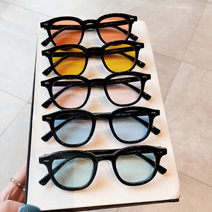 Nouveau lunettes de soleil rondes hommes femmes petite mode Vintage haute qualité marque concepteur oeil de chat lunettes de soleil Hip Pop noir bleu ombre - Product Image 1