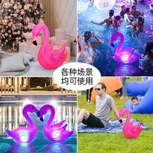 Inflatable Flamingo Pool Light LED Waterproof PVC 52x42cm For Swimming Pool Decor - Product Image 3