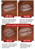 Boîtes d'emballage alimentaire transparentes en plastique PET avec revêtement UV, personnalisables, pour pâtisserie, gâteaux, emballages en plastique