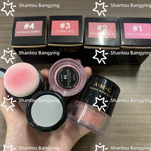 Poudre de fard à joues de maquillage pour le visage de poche rose imperméable de longue durée pigmentée en gros avec miroir bouffant - Product Image 6