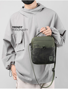 Sac bandoulière homme personnalisé tendance pour affaires, sac messager imperméable pour homme, sac à bandoulière simple pour extérieur - Product Image 6