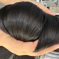 Extensiones de Cabello Natural 100% Virgen SDD de un Solo Donante, Color Negro Natural, Liso, en Paquetes