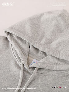 Sudadera con Capucha para Hombre, 420 g/m², Tejido Terry Grueso, 100% Algodón, Impresión de Logotipo Personalizado, Estilo Urbano - Product Image 4