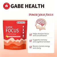 Complément alimentaire Gabe Health Super Focus pour la mémoire et les performances cognitives des adultes, végétalien, sans sucre, en poudre, vente en gros OEM