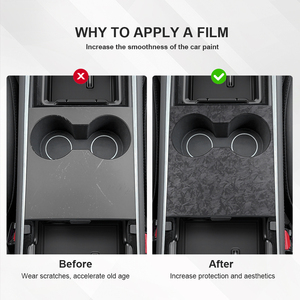Adesivo in Fibra di Carbonio Forgiata Nera per Decorazione Auto, Texture Opaca Liscia, Coperture per Specchietti Laterali, Pellicola PPF per Cambio Colore Auto - Product Image 3
