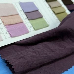 Tissu en lin léger 90g, largeur 150cm, 75% Rayonne 22% Nylon 3% Lin, respirant et texturé, pour robes, rideaux et vêtements pour filles - Product Image 5