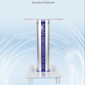 Mobile 2in1 ABS Beauty Trolley Cart White With 4 Wheels USB <b>Socket</b> Customized Logo Portable Rolling Cart For Salon Dental Clinic - Product Image 4