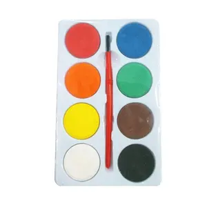 cheap price 10 colors watercolors paint set ASTM EN71 certificated water color dry pan watercolor paint