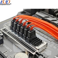 Carte d'extension M.2 NVME Key-M vers 6 ports SATA 3.0 7PIN avec connecteur RTL9110 pour disque dur HDD avec câble de données SATA3
