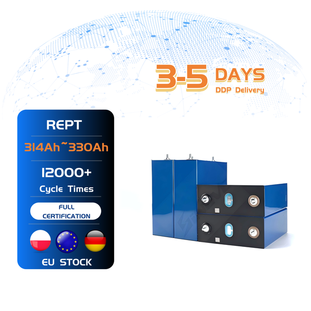 Rept German Poland Eu Warehouse Lifepo4 314Ah 3.2V Lithium Ion/Iron Phosphate Battery 12000 Cycles Solar Energy Storage