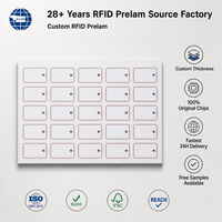 Feuille pré-imprimée RFID MIFARE(R) Classe 1K/4K 13,56 MHz 8x3 pour la fabrication de cartes intelligentes