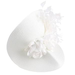 Prêt à expédier – Chapeau fascinateur 11 couleurs pour femme – Élégant pour cérémonie, baptême, <span class=keywords><strong>mariage</strong></span>, Derby – Bandeau blanc pour fête en extérieur – Chapeaux raffinés - Product Image 4