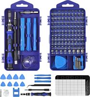 Jeu de tournevis de précision, kit d'outils de réparation magnétique électronique 122 en 1 avec étui pour réparation ordinateur, PC, téléphone portable