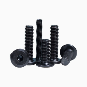 Schwarze Rundkopfschraube mit abgeschrägtem Sechskant-Einsatz, Möbelbolzen, Schwarze Flachkopfschraube, Mechanische Langschraube M6/M8 - Product Image 4