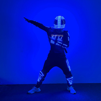 Usine OEM LED Robot Costume scène RGB multicolore veste danseur portant des gants Laser Cosplay pour discothèque fête homme danse