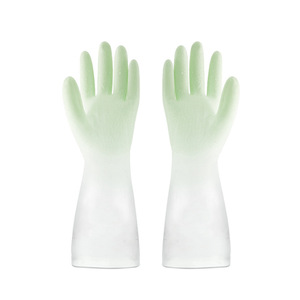 Latex Rubber Gloves Waterproof 30cm Length Two Color For Housework Dishwashing Cleaning Kitchen Use - Product Image 5