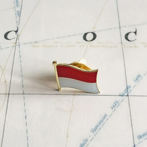 Pin Bendera Nasional Indonesia, Bros Kristal Epoksi Logam Enamel, Lencana Cat, Souvenir, Bros Kepribadian, Hadiah Kenang-kenangan - Product Image 2