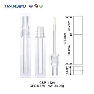 Tubes de gloss à lèvres transparents uniques de 5,5 ml, tubes de gloss à lèvres givrés, emballage écologique, tubes en plastique pour gloss - Product Image 2