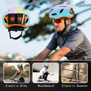 Casco de Motocicleta LED con Diseño Elegante en ABS, Pantalla con Señales de Giro/Freno, Texto/GIF Programable, Accesorios - Product Image 5