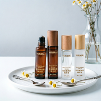Bouteilles à bille en bois de noyer, bambou et hêtre avec flacons de parfum en verre de 3 ml et 10 ml, bouteilles diffuseurs d'huiles essentielles