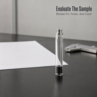 Cartouche en verre transparent de 3 ml avec raccord métallique pour les modèles v1-v5, plusieurs options de couleurs pour l'emballage en vrac