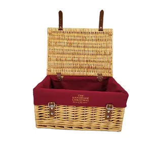 Wicker Storage Basket HOT Eco-friendly Handmade Cane Willow Wicker Kids Rattan Storage Basket Baskets With Handle
