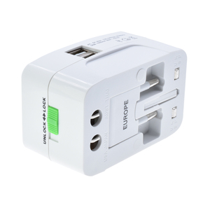 EU chúng tôi UK AU Thụy Sĩ Brazil Indonesia Canada France Thế Giới tất cả trong một phổ quảng cáo du lịch adaptors với 2 USB - Product Image 3