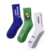 Chaussettes de football antidérapantes pour hommes, chaussettes de football personnalisées de marque, chaussettes de football à tube, chaussettes de football à fond en tissu éponge
