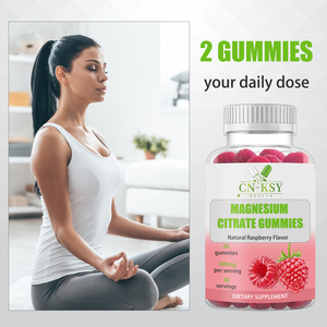 סוכריות גומי מגנזיום ציטרט 600 מ\\\"ג למנה, טעם פטל טבעי, תוסף תזונה טבעוני לאיזון הגוף, רב מכר - Product Image 4