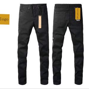 Jeans da Uomo Stile K23 Punk Retrò, Lavaggio Blu Chiaro, Vestibilità Slim, Vita Media, Peso Medio, <span class=keywords><strong>Pantaloni</strong></span> a Sigaretta, Moda Estiva Streetwear - Product Image 1