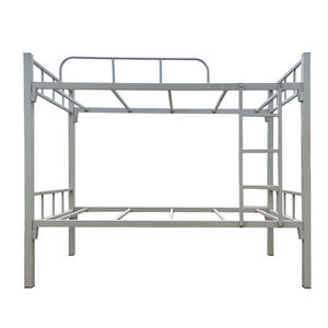 Металлическая кровать-бунк из утолщенной квадратной трубы для общежития персонала, устойчивая к качению, антикоррозийная - Product Image 3