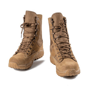 Bottes de <span class=keywords><strong>combat</strong></span> pour hommes de haute qualité en solde – Style désert, semelle en caoutchouc, tige en cuir verni, hauteur cheville, semelle extérieure Vibram+EVA – Idéales pour l'été - Product Image 2