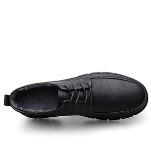 Zapatos Casuales de Negocios para Hombre, con Cordones, Suela Gruesa Antideslizante, Resistentes al Desgaste, Ligeros, Transpirables, Diseño de Parches, a la Moda - Product Image 3