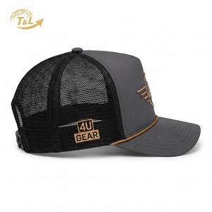 4u Custom Two Tone Woven Patch Baseball Cap 5 Panel Structured Caps White Logo High Quality Sport Gorras a <b>Frame</b> Trucker Hat - Product Image 5
