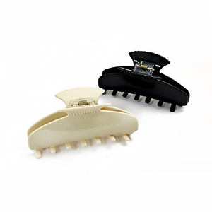 Trendy Acetate/Acrylic Fashion Jaw Clip Fan-Shaped <b>Top</b> Hair Claw Unisex Glossy Customizable Colors Eco-Friendly Hair Accessory - Product Image 5