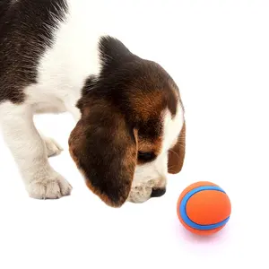 Jouets pour animaux de compagnie balles rebondissantes en silicone pour chiens à mâcher et mordre balles solides formation chien jouets de basket-ball