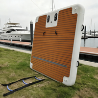 Plateforme aquatique gonflable commerciale en Drop Stitch, ponton flottant, île flottante pour jet ski, yacht, pêche et loisirs