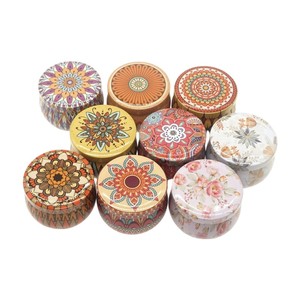 Phong cách dân tộc Hoa Trà kẹo ma kou Tie (tinplate) Kim loại-đóng gói sắt hộp Lê xi-rô Kẹo hương liệu nến tins lon - Product Image 2