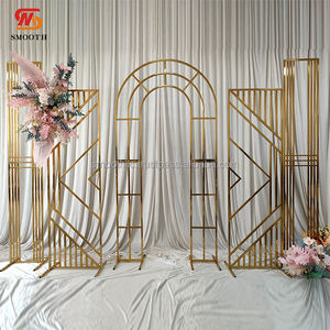 SMOOTH <b>Wedding</b> Accessories Background <b>Frame</b> Gold Stainless Steel <b>Wedding</b> Backdrop <b>Frame</b> Geometric Shape - Product Image 2