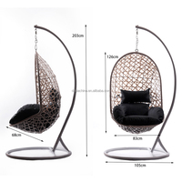 Chaise pivotante d'intérieur et de jardin pour adultes et enfants, en résine osier, mobilier de chambre à coucher, balcon, chambre solaire