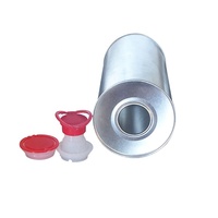 Bidon rond vide de 1 litre pour huile moteur, provenant d'un fabricant de bidons en fer blanc