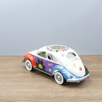 Boîte à mouchoirs en fer Art Déco Volkswagen Beetle faite à la main, modèle de voiture moderne et créatif, porte-serviettes pour la décoration de bureau