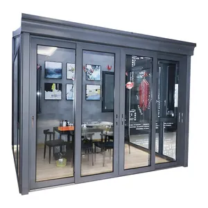 Aluminium frame glass sunroom for solarium