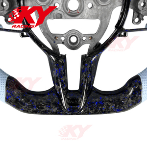 Volante Deportivo Personalizado de Fibra de Carbono Forjado con Parte Superior Plana para Hyundai Elantra N/I30N/I20N/Veloster N/Kona N 2018-2026 - Product Image 4