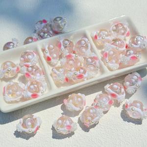 Perles acryliques peintes à la main multicolores 16 mm rondes DIY Chaîne de téléphone portable Accessoires de bijoux - Product Image 4