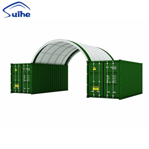Abri de stockage d'équipements en conteneur maritime de 20 pieds avec structure de toiture en treillis - Product Image 1