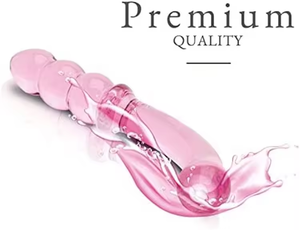 Wasserdichter Hochwertiger Schöner Herren-<span class=keywords><strong>Dildo</strong></span> aus Rosa Glas mit Griff - Product Image 5