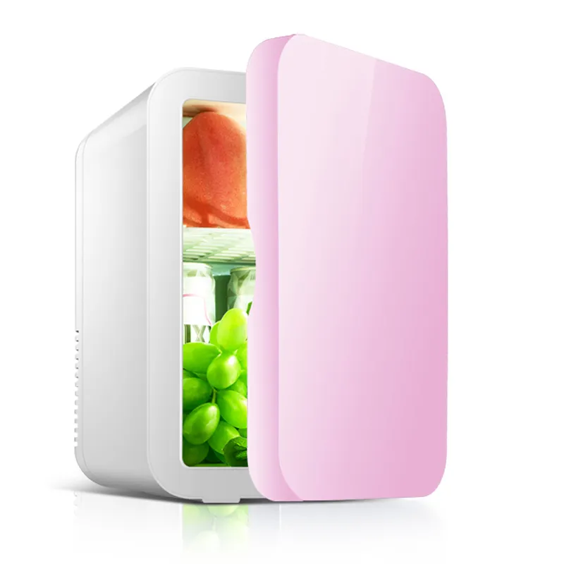 Mini refrigerador de geladeira, 8l 220v nevera portatil para geladeira profunda bebida cuidados com a pele cosméticos portátil pequena maquiagem beleza refrigeradores para o carro