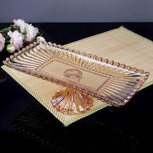 7321LPx Assiette rectangulaire de Noël transparente en cristal, vaisselle de service originale, assiettes décoratives pour <span class=keywords><strong>raisins</strong></span> - Product Image 4